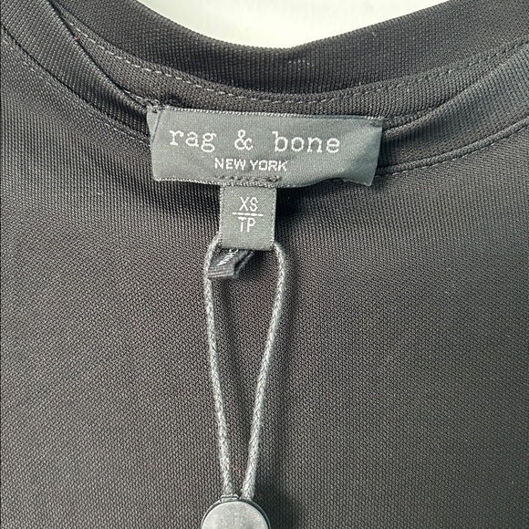 NWT Rag & Bone Holly Drape Mini Dress Black | Rag & Bone Black Dress | LBD - Picture 6 of 15
